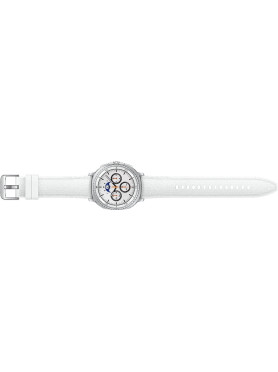 Samsung Galaxy Watch8 Classic Stainless Steel 46mm Αδιάβροχο με Παλμογράφο (Λευκό)