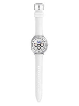 Samsung Galaxy Watch8 Classic Stainless Steel 46mm Αδιάβροχο με Παλμογράφο (Λευκό)