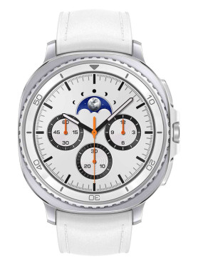 Samsung Galaxy Watch8 Classic Stainless Steel 46mm Αδιάβροχο με Παλμογράφο (Λευκό)