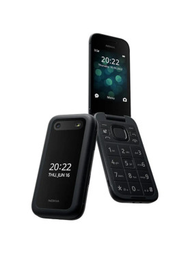 Nokia 2660 Flip Dual SIM Κινητό με Κουμπιά (Ελληνικό Μενού) Μαύρο